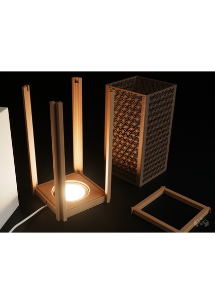 Japon Shoji Lambası - Kumiko / LED Kıt 001/ Uzun indirimleri