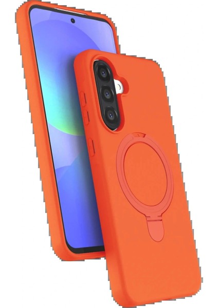 Samsung Galaxy A26 Regal Magsafe Standlı Kapak - Turuncu