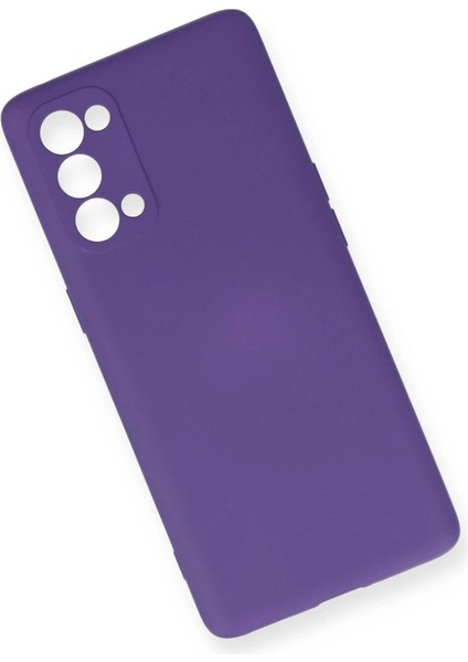 Oppo Reno 5 Pro Kılıf Nano Içi Kadife Silikon - Mor modelleri