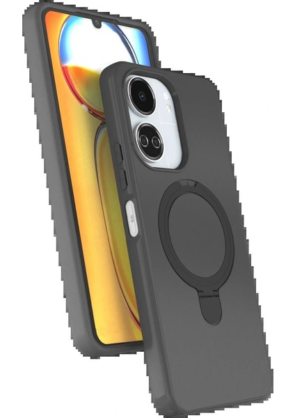 Xiaomi Redmi 13C Regal Magsafe Standlı Kapak - Titan Gri