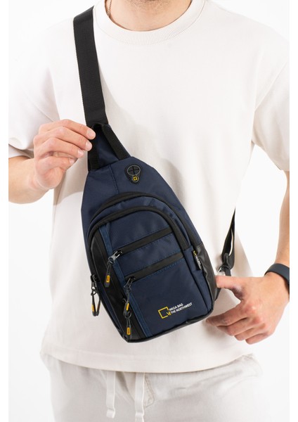 Outdoor Serisi Su Itici Imperteks Kumaş Erkek Çapraz Göğüs Çantası indirimleri