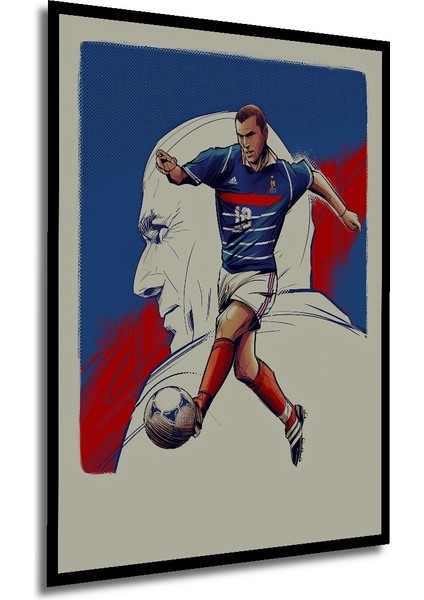 Çerçeve Görünümlü Zidane Futbol Sanatı Dekoratif Ahşap Mdf Ev Duvar Tablo Dikdörtgen Ev Duvar Tablo modelleri