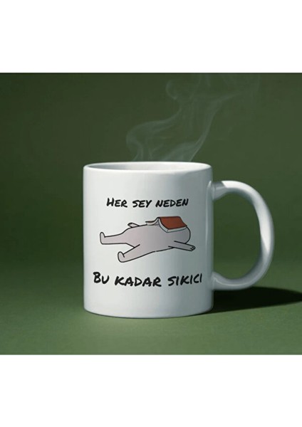 Herşey Neden Bu Kadar Sıkıcı Espirili Kupa Bardak