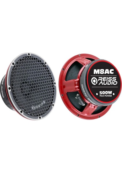 Reıss Audıo RS-M8AC Oto Midrange 20CM 500 Watt (250 Rms) Kapaklı 2 Adet