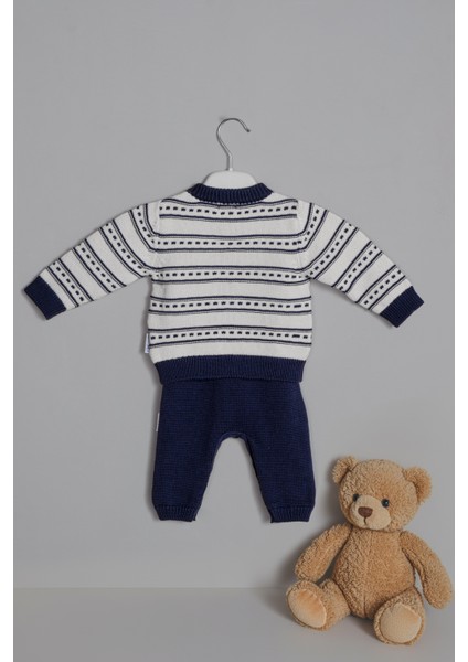 Erkek Lacivert Triko Örme 2'li Takım % 100 Pamuk fırsatları
