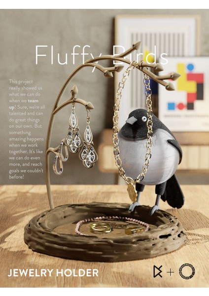 Kabarık Kuşlar - Takı Tutucu