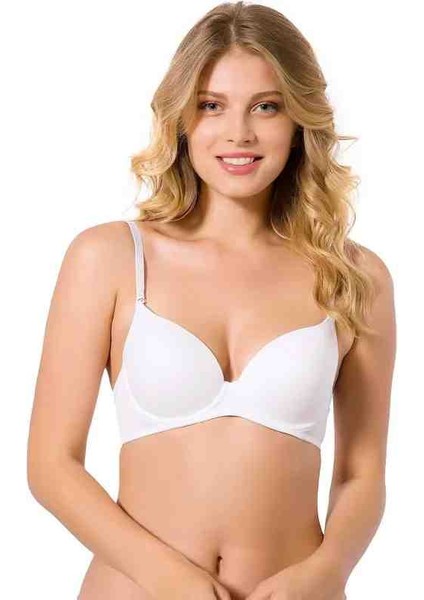 Kadın Kumaş Desteksiz Balenli Klasik Beyaz Sütyen 7010 Micro fiyatları