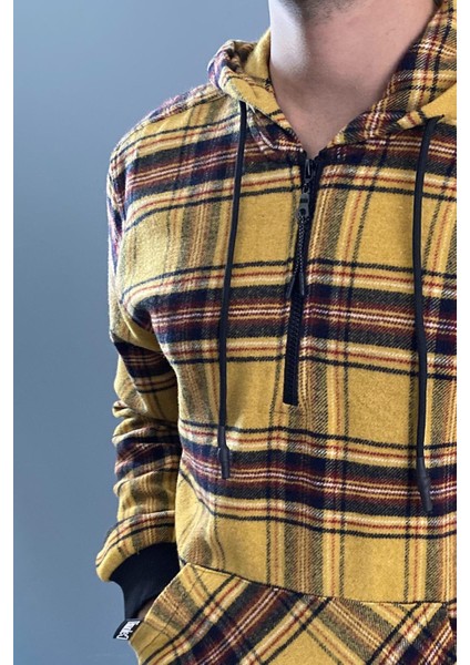 Arkası Kedi Baskılı Kapüşonlu Sweatshirt Kanguru Cepli Oversize fırsatları