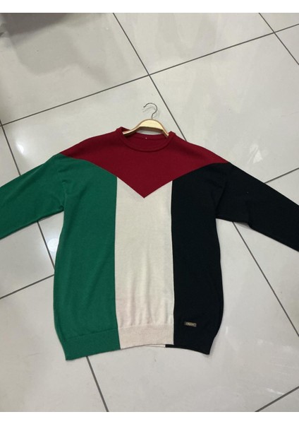 Unisex Filistin Temalı Bisiklet Yaka Triko Kazak fiyatları