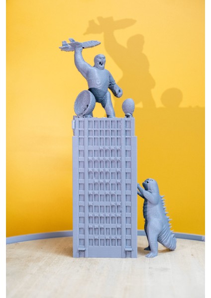 King Kong Vs Godzilla Kalem Standı – Epik 3D Baskılı Masa Düzenleyici