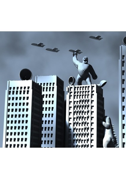 King Kong Vs Godzilla Kalem Standı – Epik 3D Baskılı Masa Düzenleyici fiyatları