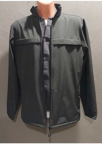 Erkek Dik Yaka Su Itici Likralı Softshell Kumaş Büyük Beden Mont fiyatları