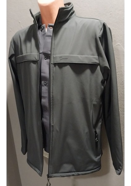 Erkek Dik Yaka Su Itici Likralı Softshell Kumaş Büyük Beden Mont modelleri