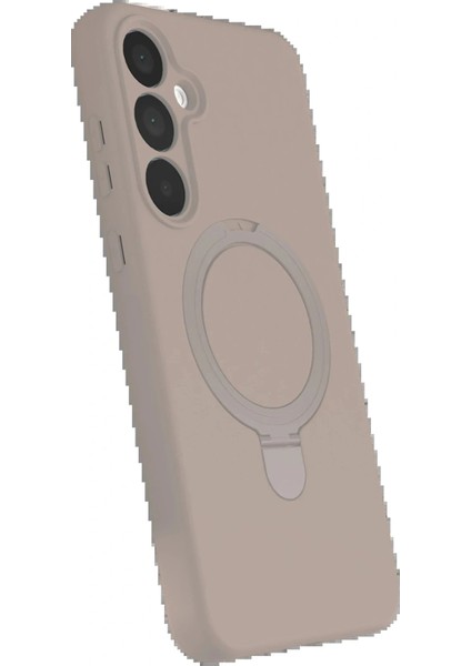 Samsung Galaxy A55 5g Regal Magsafe Standlı Kapak - Çöl Titanyum modelleri