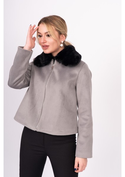 Frostluxe Fur-Collar Short Coat – 2628