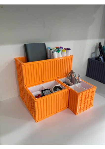 Nakliye Konteyneri Kalem Tutucu Masa Düzenleyici