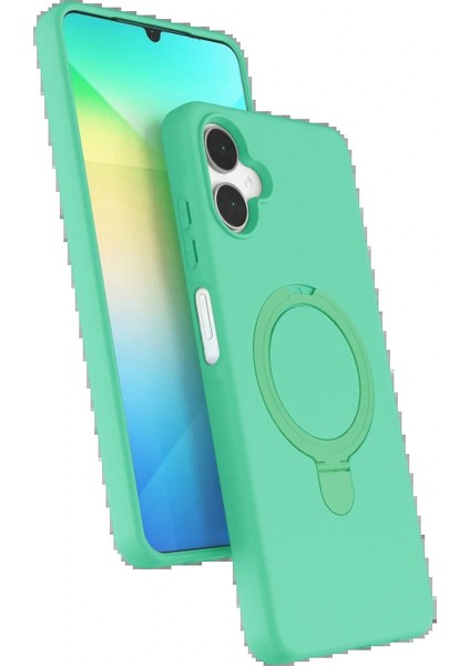 Samsung Galaxy A06 Regal Magsafe Standlı Kapak - Yeşil