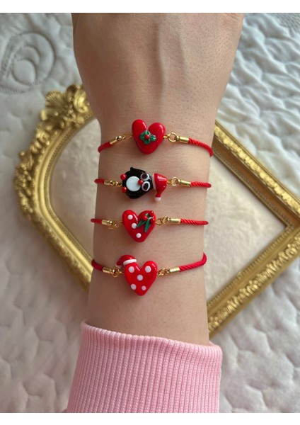 Murano Cam Boncuk Kalp Detaylı Kokina Bileklik fiyatları