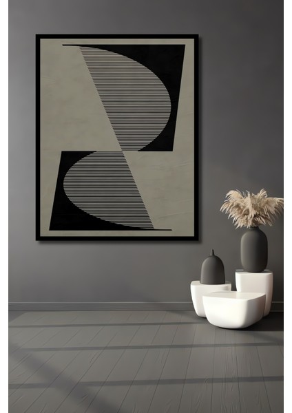 Çerçeve Görünümlü Soyut Sanat Geometrik Ahşap Mdf Dekoratif Ev Duvar Tablo Dikdörtgen Ev Duvar Tablo