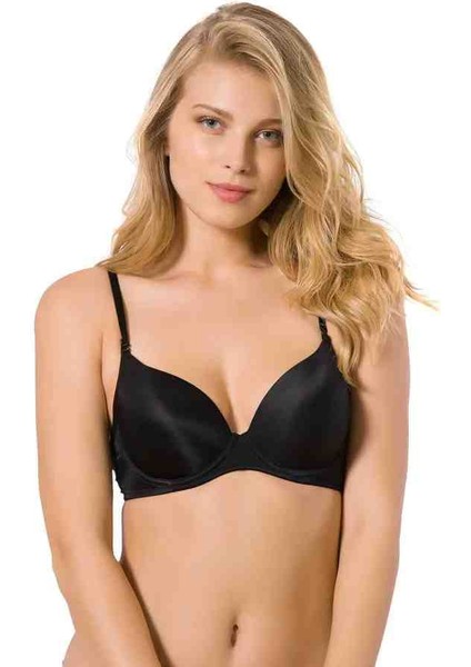Kadın Siyah Belle Dolgusuz Destekli Klasik Sütyen 7010