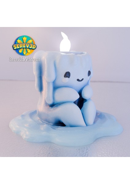 Eriyen Buz Mumluk - Sevimli Kış Dekoru - 3D Baskıyı Desteklemez Stl/3mf modelleri