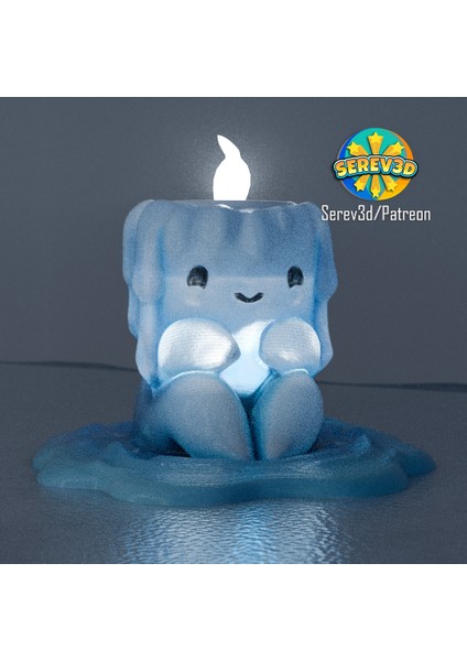 Eriyen Buz Mumluk - Sevimli Kış Dekoru - 3D Baskıyı Desteklemez Stl/3mf indirimleri