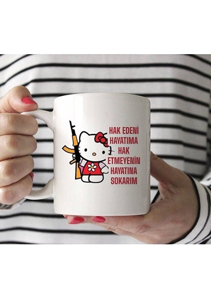 Hello Kitty Hak Edeni Hayatıma Kupa Bardak