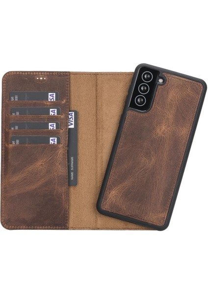 Samsung Galaxy S21 Plus Deri Çıkarılabilir Cüzdan Kılıf