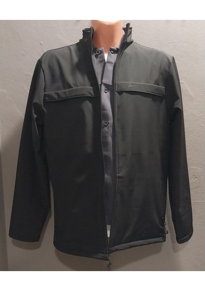 Erkek Dik Yaka Su Itici Likralı Softshell Kumaş Büyük Beden Mont modelleri
