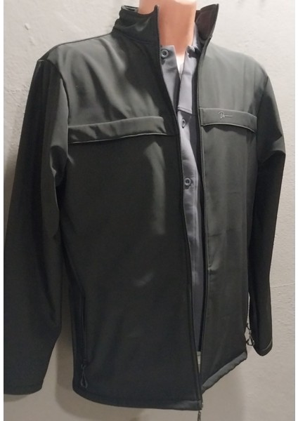 Erkek Dik Yaka Su Itici Likralı Softshell Kumaş Büyük Beden Mont indirimleri