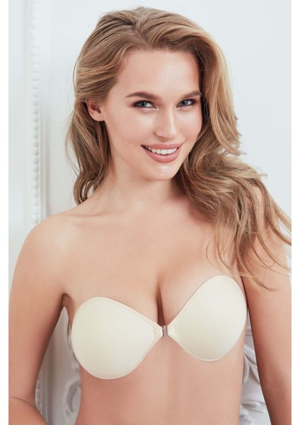 Balensizdikişsiz Desteksiz Straplez Önden Açılan Yapışkan Sütyen