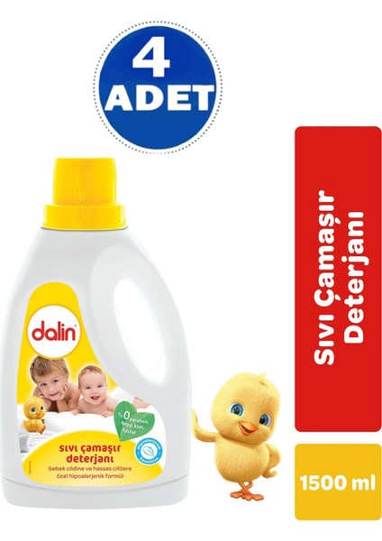 Sıvı Çamaşır Deterjanı 1500 ml 4 Adet