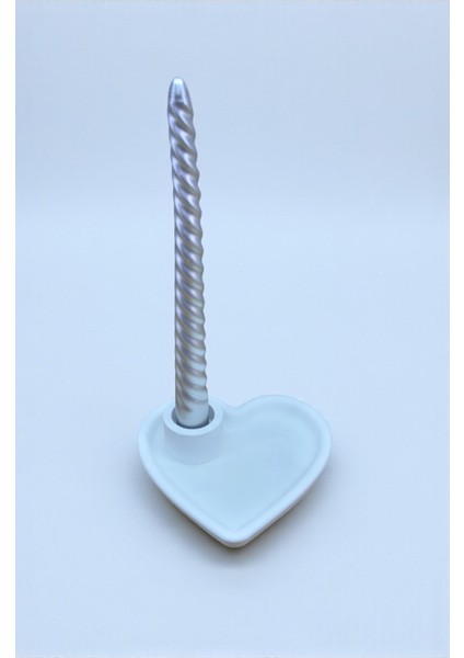 El Yapımı Kalp Şeklinde Taş Tozu Beton Şamdan – Dekoratif Mermer Desenli Mumluk, Tealight Uyumlu Romantik Masa ve Ev Dekorasyonu fiyatları