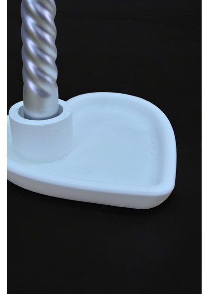 El Yapımı Kalp Şeklinde Taş Tozu Beton Şamdan – Dekoratif Mermer Desenli Mumluk, Tealight Uyumlu Romantik Masa ve Ev Dekorasyonu modelleri