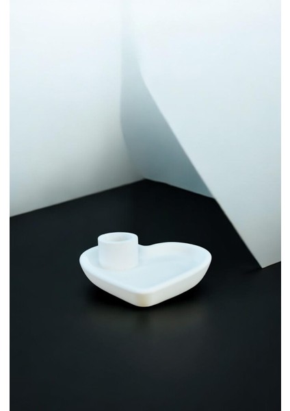 El Yapımı Kalp Şeklinde Taş Tozu Beton Şamdan – Dekoratif Mermer Desenli Mumluk, Tealight Uyumlu Romantik Masa ve Ev Dekorasyonu indirimleri