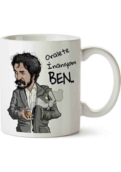 Behzat Ç Hayalet Oralete Baskılı Beyaz Kupa Bardak