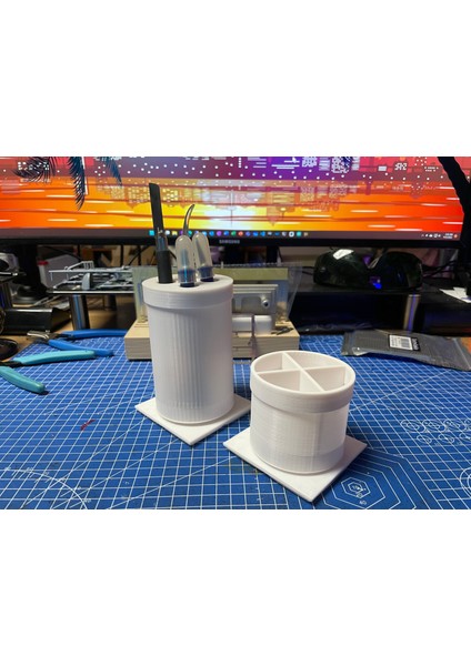 Gridfinity Döner Düzenleyici Taban ve Bardak Sistemi