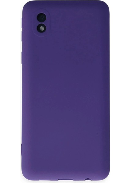 Samsung Galaxy A01 Core Kılıf Nano Içi Kadife Silikon - Mor