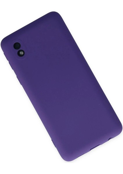Samsung Galaxy A01 Core Kılıf Nano Içi Kadife Silikon - Mor modelleri
