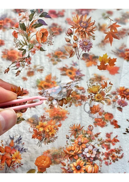 Sonbahar Melodisi – Flower Music 6 Yaprak Sticker Setetiketçıkartmabullet Journal modelleri