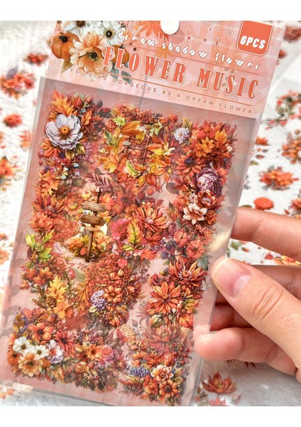 Sonbahar Melodisi – Flower Music 6 Yaprak Sticker Setetiketçıkartmabullet Journal indirimleri