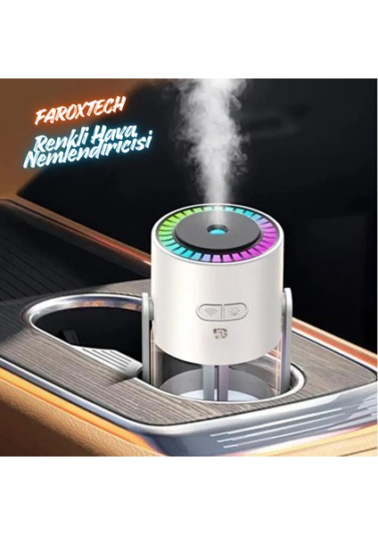 Rgb Işıklı Hava Nemlendirici – Buhar Makinesi | Döner Açılı Ultra Ince Sprey | USB Çalışma | Sessiz fırsatları