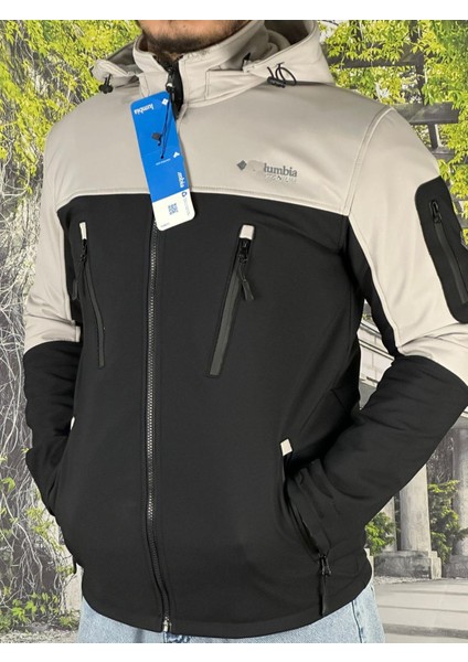 Taktikal Tactikal Softjel Içipolar Sıvı ve Rüzgar Geçirmez Outdoor Kışlık Mont Kapüşon Fermuarlı