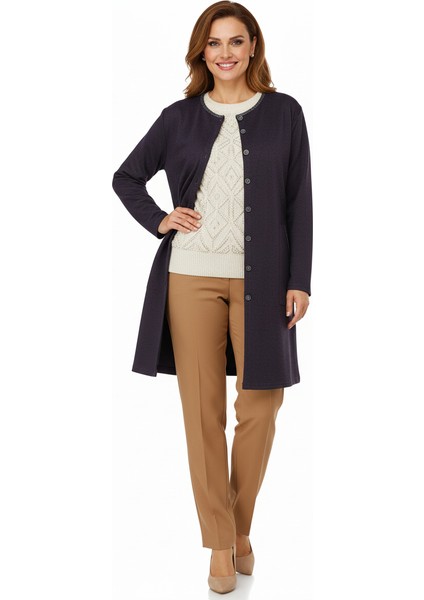 Kadın Kışlık Anne Uzun Hırka Ecrin Örme Önü Düğmeli Cepli Likralı Bisiklet Yaka Göl Model fiyatları