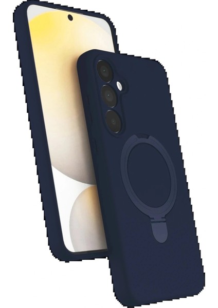 Samsung Galaxy A55 5g Regal Magsafe Standlı Kapak - Lacivert