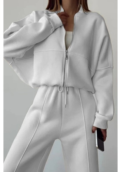 Kadın 3 Iplik Çımalı Bomber Ceket Eşofman Takımı modelleri