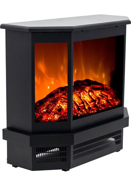 Dekoratif Siyah 3 Taraflı Elektrikli Şömine 1850 W fiyatları