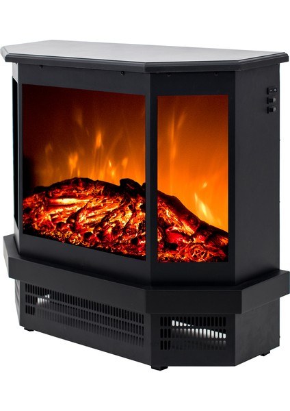 Dekoratif Siyah 3 Taraflı Elektrikli Şömine 1850 W modelleri