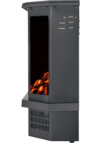 Dekoratif Siyah 3 Taraflı Elektrikli Şömine 1850 W fırsatları