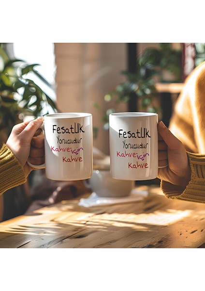 Kahve Komik Söz Tasarımlı Beyaz Seramik Baskılı Kupa Bardak fiyatları